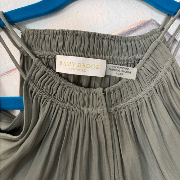 RAMY BROOK Army Green Cold Shoulder Blouse Size XS - Picture 3 of 5